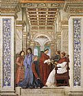 Melozzo Da Forli Canvas Paintings - Foundation of the Library